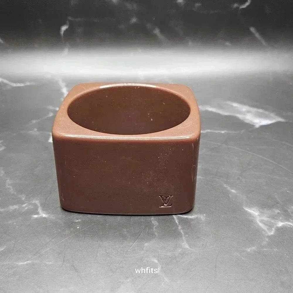 Rare Louis Vuitton Extra Wide Acrylic Brown Bangle - Picture 6 of 6